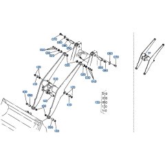 Shovel Frame Assembly for Kubota R400 Loader
