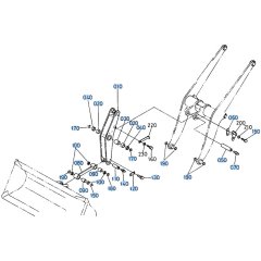 Tilt Arm Assembly for Kubota R400 Loader