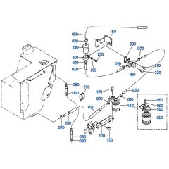 Fuel System Assembly for Kubota R400 Loader