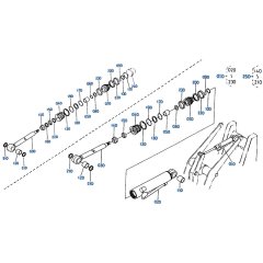 Tilt Cylinder Assembly for Kubota R400 Loader