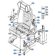 Seat Assembly for Kubota R400 Loader