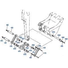 Bucket Link Assembly for Kubota R400 Loader