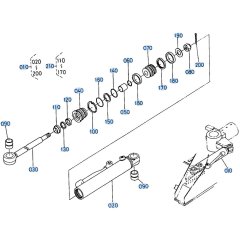 Steering Cylinder Assembly for Kubota R400 Loader