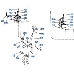 Brake Lever Assembly for Kubota R410 Loader