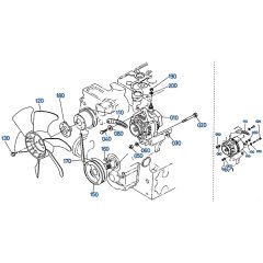 Fan Assembly for Kubota R410 Loader