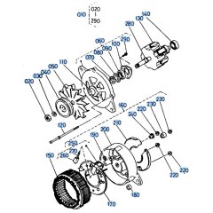 Dynamo Assembly for Kubota R410 Loader