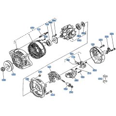 Alternator Assembly for Kubota R410 Loader