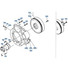 Flywheel Assembly for Kubota R410 Loader