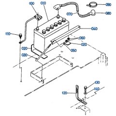 Battery Assembly for Kubota R410 Loader