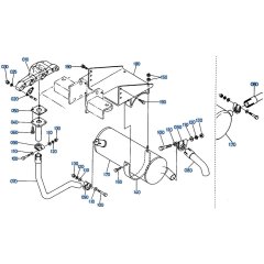Muffler Assembly for Kubota R410 Loader