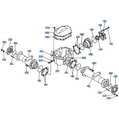 Axle Case (Front) Assembly for Kubota R410 Loader