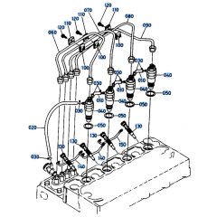 Glow Plug, Nozzle Holder Assembly for Kubota R410 Loader