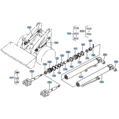Lift Cylinder Assembly for Kubota R410 Loader