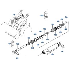 Tilt Cylinder Assembly for Kubota R410 Loader