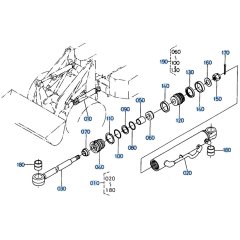 Steering Cylinder Assembly for Kubota R410 Loader