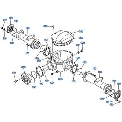Axle Case (Rear) Assembly for Kubota R410 Loader