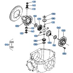 Differential Case (Rear) Assembly for Kubota R410 Loader