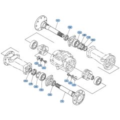 Axle (Front) Assembly for Kubota R420 Loader