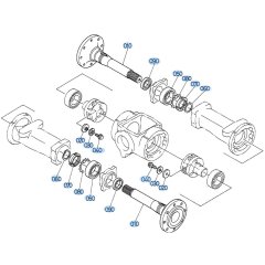 Axle (Rear) Assembly for Kubota R420 Loader