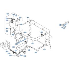 Reserve Tank Assembly for Kubota R420 Loader