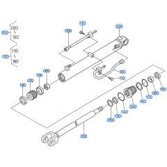 Lift Cylinder (Left) Assembly for Kubota R420 Loader