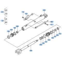 Lift Cylinder (Right) Assembly for Kubota R420 Loader