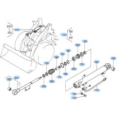 Tilt Cylinder Assembly for Kubota R420 Loader
