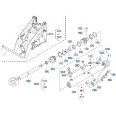 Lift Cylinder (Left) Assembly for Kubota R430 Loader