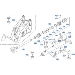 Lift Cylinder (Right) Assembly for Kubota R430 Loader