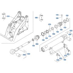 Tilt Cylinder Assembly for Kubota R430 Loader