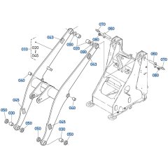 Shovel Arm Assembly for Kubota R430 Loader