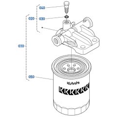 Fuel Filter Assembly for Kubota R430 Loader