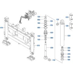 Outrigger Cylinder Assembly for Kubota R430 Loader
