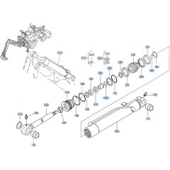 Arm Cylinder Assembly for Kubota R430 Loader
