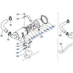 Air Cleaner Assembly for Kubota R510 Loader