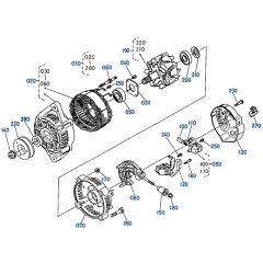 Dynamo Assembly for Kubota R510 Loader