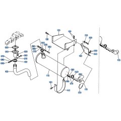 Muffler Assembly for Kubota R510 Loader