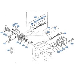 Engine Stop Lever Assembly for Kubota R510 Loader