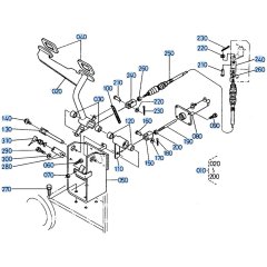 Brake Pedal Assembly for Kubota R510 Loader