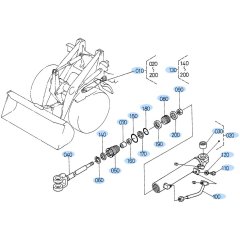 Steering Cylinder Assembly for Kubota R520 Loader