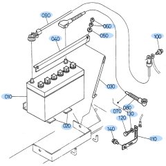 Battery Assembly for Kubota R520 Loader