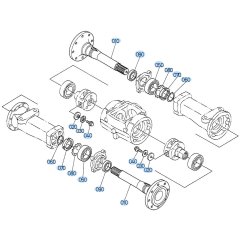 Axle (Front) Assembly for Kubota R520 Loader