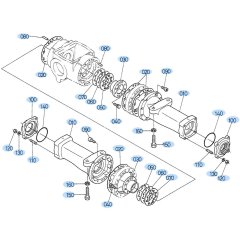 Axle Case (Rear) Assembly for Kubota R520 Loader