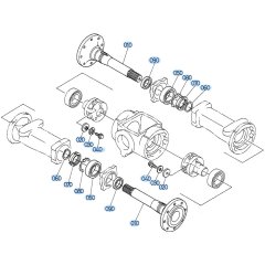 Axle (Rear) Assembly for Kubota R520 Loader