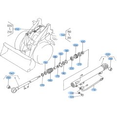 Tilt Cylinder Assembly for Kubota R520 Loader