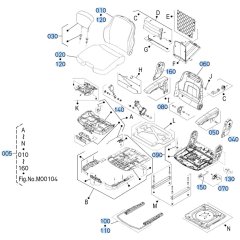 Seat Assembly for Kubota R530 Loader