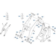 Lift Arm Assembly for Kubota R530 Loader