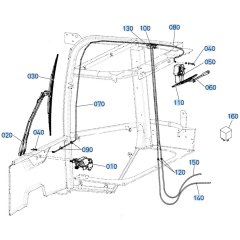 Wiper Assembly for Kubota R530 Loader