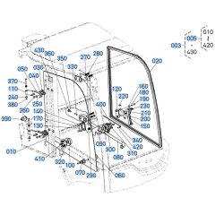 Window Assembly for Kubota R530 Loader