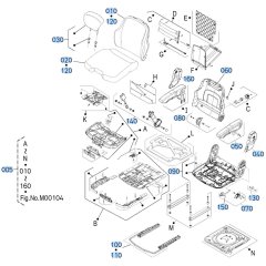 Seat Assembly -1 for Kubota R540 Loader